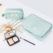 Vilscijon Victorian cosmetic bag large-capacity storage bag hand-held cosmetic bag multi-function portable Korean travel storage bag men&women travel wash bag large blue 2606