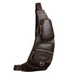 Men Leather Vintage Sling Bag Multipurpose Casual Backpack Chest Shoulder Crossbody Pack Business Outdoor Travel Daypack Rusksack
