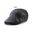 Leather Mens cap with personalized perforated bandage design