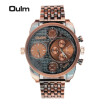 Olum 2016 Reloj Antiguo De Lujo Con Pantalla De Doble Tiempo Para Hombre Relojes De Cuarzo Reloj De Pulsera Casual Para Hombre De Alta Calidad Con Esf