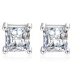 Geometric Square Cubic Zirconia Stud Earrings For Women Female Ladies Party Fashion Jewelry Anniversary Gift K102