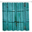 The Blue Wooden Door Polyester Shower Curtain Bathroom Curtain High Definition 3D Printing Water-Proof