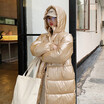 2018 new womens coat plus fleece thick cotton-padded jacket bright color fashion long style bread jacket down jacket