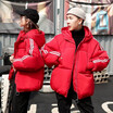 Korean version of the down jacket female short style lovers large size student bread clothing with easy cotton jacket