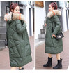 Winter 2018 new womens dress Korean version of long style winter coat down cotton winter coat womens fashion cotton padded jacke