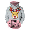 Adult Santa Elf Anime Cosplay Sweater Unisex Christmas Costume Hooded Long Sleeve Pullover Tops Funny Printed Sweatshirt Clothes
