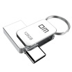 DM PD059 small mushroom 128GB USB30Type-C 31 U disk high speed car U disk full metal 360 degree rotating mini OTG mobile computer dual-use silver