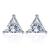 Triangle Cubic Zirconia Stud Earrings For Women Bride Party Fashion Jewelry Classic Simple Anniversary Gift K133