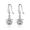 Star Cubic Zirconia Long Drop Earrings For Women Fashion Jewelry Eardrop Female Ladies Accessories WHG37