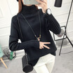 2018 new loose turtleneck sweater women fall&winter bottom wear Korean version of long sleeve pure color sweater is thicker