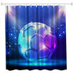 The Starlight Soccer Polyester Shower Curtain Bathroom Curtain High Definition 3D Printing Water-Proof