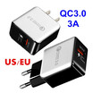 Mzxtby Universal EU plug US plug 5V3A Quick Charge 30 USB Phone Charger 9V2A Quick USB Charger Travel Wall Charger Adapter