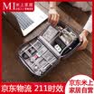 Meter data cable charger storage bag portable large capacity waterproof double layer digital package MS056