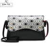 Bolso bandolera de cuero floral para mujer Bolso retro Bolso mensajero famoso diseñador Bolsos de hombro de embrague Bolsa Bolsa Negro Blanco