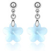 Austrian Crystal Flower Dangle Earrings For Women Silvet Color Drop Earrings Fashion Jewelry Friendship Party Gift 3658
