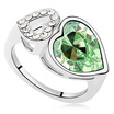 Austrian Crystal Heart Rings For Women Wedding&Engagement Ring Silver Color High Quality Party Gift 13148