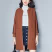 City plus CITYPLUS 2017 winter new style women women collar collar mosaic woolen coat wild long long sleeves woolen coat CWDY179752 coffee color L