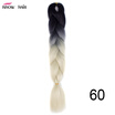 Silky Strands 24 100g Ombre Synthetic Braiding Hair Extensions For Crochet Braids Kanekalon Jumbo Braids Two Tone Ombre Color 1p