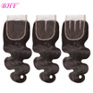BHF Hair Brazilian Virgin Hair Body Wave Lace Closure 4X4 Size Swiss Lace Middlefreethree Parting Free Shipping