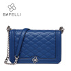 BAFELLI women bags split leather diamond lattice chains blue shoulder bags handbags women famous brands crossbody bag for women