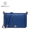 BAFELLI women bags split leather diamond lattice chains blue shoulder bags handbags women famous brands crossbody bag for women