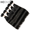 HCDIVA 5Pcs Lot Peruvian Straight Virgin Hair Top Quality Wholesale Cheap Straight Human Hair Bundles
