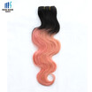 1Bpink body wave hair extension 10-18 in stock girls favorite ombre hair color virgin Brazilian humna hair weaving