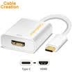 CABLE CREATION CD0001 Type-C HDMI Converter Connector USB-C Docking Station Eating Chicken Data Cable Apple Mac Huawei Mate10 TV Projection Screener