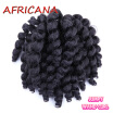 8 inch 80g Jumpy Wand Curl Jamaican Bounce Crochet Hair 22 Roots African Synthetic Braiding Hair Low Temperature Fiber