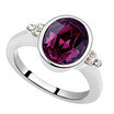 Austria Crystal Rhinestone Ring Design Exquisite Gift Romantic Purple Stone Engagement Rings For Women 6963