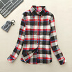 Hot Sale Autumn Winter Ladies Female Casual Cotton Lapel Long-Sleeve Plaid Shirt Women Slim Outerwear Blouse Tops Clothing