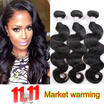Brazilian Body Wave 3 Bundles 100 Unprocessed Virgin Human Hair Weave Natural Black Color Brazilian Virgin Hair Free Shipping