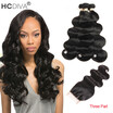HCDIVA Malaysian Body Wave Hair 3 Bundles With Lace Closure Malaysian Virgin Hair With Closure Unprocessed Human Hair With Closure