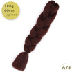 AISI HAIR 100gpcs 24inch Kanekalon Jumbo Braids Hair Ombre Two Tone Colored Synthetic Hair for Dolls Crochet Hair