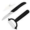 Ceramics knife MYCERA ceramic knife cut fruit knife set two sets of fruit knife watermelon knife peeler black TA01B