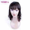 Mydiva Brazilian Non-remy Human Hair Wig Natural Wave 130 Density None Lace Wig With Natural Color Free Shipping
