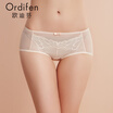 Ou Difen ladies panties lace briefs female sense hip breathable underwear comfortable seamless XP6219 champagne skin L