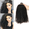 HCDIVA Kinky Curly 3 Bundles Deal Indian Unprocessed Virgin Human Hair Extensions Grade 7A Good Quality Curly Wavy