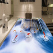 Free Shipping restaurant bedroom lobby 3D Water Falls decoration waterproof floor wallpaper mural 250cmx200cm