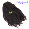 18" Marly Hair Crochet Braids 30 Roots Bug Marley Braiding Hair Synthetic Bulk Hair Extension Low Temperture Fiber Rated 50