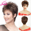 Short Wave Syntheic Hair Wig Blonde with Highlights Full wigs Mix Color
