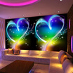 Custom 3D Modern Fashion Mural Wallpaper For Walls Heart-shaped Glitter Wall Paper For KTV Bar Hotel Living Room Sofa Backgr
