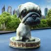 Jun Hao car ornaments shaking head car cartoon creative shaking head dog car ornaments jewelry Chihuahua with perfume base
