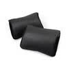 AOYALE car seat neck pillow car leather head pillow car headrest memory cotton headrest car supplies pair beige