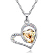 Exquisite Accessories Crystal from Austrian Heart Necklaces & Pendants Fashion Jewelry for Women Bijoux 27123