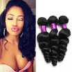 8A Brazilian Loose Wave Human Hair Weaves 3pcs Brazilian Virgin Human Hair Extension Virgin Hair Loose Wave Hair Wefts