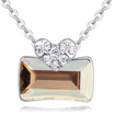 Heart Necklace Square Crystal from Austrian Women Fashion Jewelry Rhinestone Necklace Pendant Bijouterie 27110