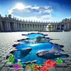 Free Shipping Ocean World Dolphin 3D outdoor flooring painting waterproof bedroom square bathroom flooring mural 250cmx200cm