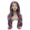 Iwona Synthetic Hair Lace Front Long Wavy Purple Wig