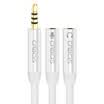 Foggike Parker 011 Notebook Headphone Splitter One Subdivision Headphone Headset Microphone Combo Converter Headphone Adaptor 1 point 2 02m White